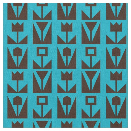 Abstrakt Geometrisches Blumenmuster Stoff (Nahaufnahme)