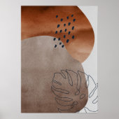 Abstrakt Geometrisches Botanisches Leaf Wall Art P Poster (Vorne)