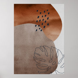 Abstrakt Geometrisches Botanisches Leaf Wall Art P Poster