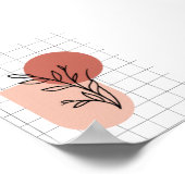 Abstrakt Geometrisches botanisches Poster - Minima (Ecke)