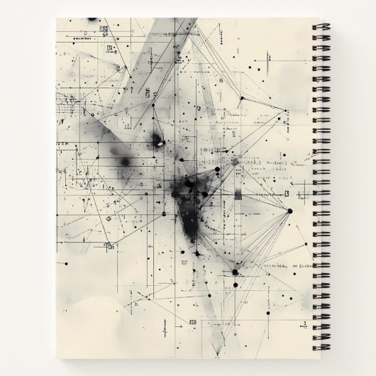 Abstrakt-geometrisches Design-Notebook Notizblock (Rückseite)