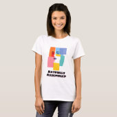 Abstrakt Geometrisches Frauenportrait T-Shirt (Vorne ganz)