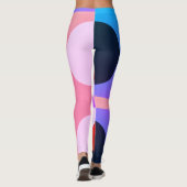Abstrakt Geometrisches Mehrfarbendesign Leggings (Rückseite)