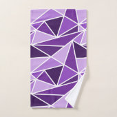 Abstrakt Geometrisches Monochrome Lila Badhandtuch Set (Handtuch)