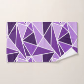 Abstrakt Geometrisches Monochrome Lila Badhandtuch Set (Handtuch)