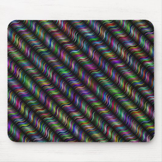Abstrakt geometrisches Monochrome-Muster Mousepad (Vorne)