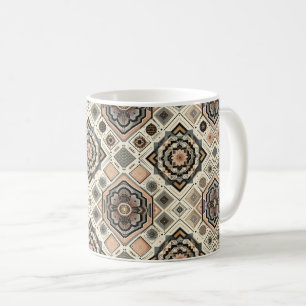 Abstrakt Geometrisches Mosaik Kaffeetasse