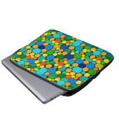 Abstrakt geometrisches Mosaikmuster Laptopschutzhülle (Vorne Knopf)