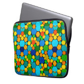Abstrakt geometrisches Mosaikmuster Laptopschutzhülle (Vorderseite Links)