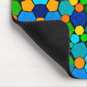 Abstrakt geometrisches Mosaikmuster Mousepad (Ecke)