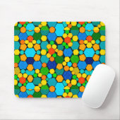 Abstrakt geometrisches Mosaikmuster Mousepad (Mit Mouse)