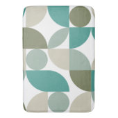 Abstrakt geometrisches Muster grün Aquamarin Badematte (Vorderseite Vertikal)