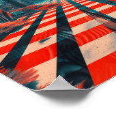 Abstrakt geometrisches Muster-Logo-Poster Poster (Ecke)