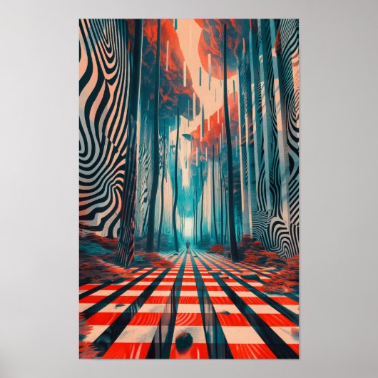 Abstrakt geometrisches Muster-Logo-Poster Poster (Vorne)