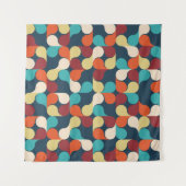 Abstrakt Geometrisches Muster mit Blätter, Tropfen Wandteppich (Vorderseite (Horizontal))