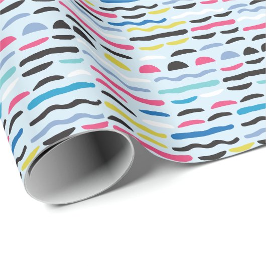 Abstrakt Geometrisches Nahtloses Dekorationsmuster Geschenkpapier (Rolleneckpunkt)