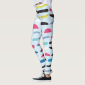 Abstrakt Geometrisches Nahtloses Dekorationsmuster Leggings (Links)