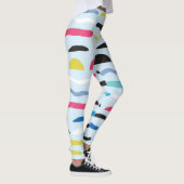 Abstrakt Geometrisches Nahtloses Dekorationsmuster Leggings (Rechts)