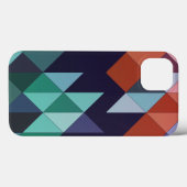 Abstrakt Geometrisches Navy Green Brown Elegant Case-Mate iPhone Hülle (Rückseite (Horizontal))