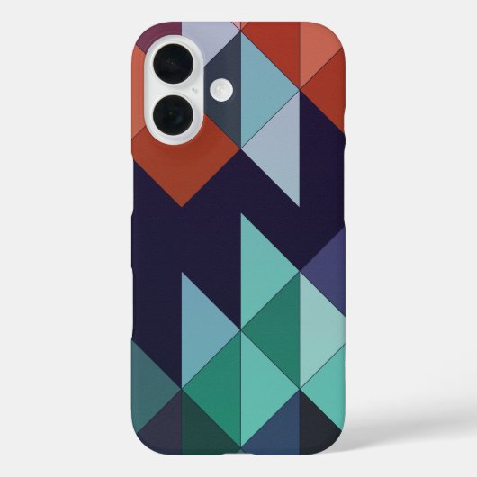 Abstrakt Geometrisches Navy Green Brown Elegant Case-Mate iPhone Hülle (Rückseite)