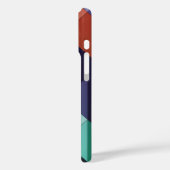 Abstrakt Geometrisches Navy Green Brown Elegant Case-Mate iPhone Hülle (Rückseite / Links)
