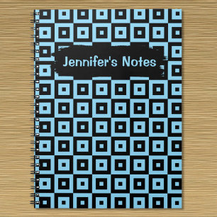 Abstrakt Geometrisches Quadrat-MusterNotebook Notizblock