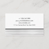 Abstrakt Geometrisches Schwarz-Weiß-Fotograf Visitenkarte (Rückseite)