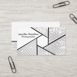 Abstrakt Geometrisches Schwarz-Weiß-Fotograf Visitenkarte