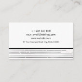 Abstrakt Geometrisches Schwarz-Weiß-Fotograf Visitenkarte (Rückseite)