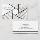Abstrakt Geometrisches Schwarz-Weiß-Fotograf Visitenkarte (Vorne/Hinten)