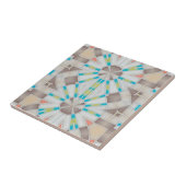 Abstrakt Geometrisches Spiegelbraune Aquamarines M Fliese (Seite)