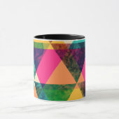Abstrakt Geometrisches Wasserfarbdreieck Tasse (Zentrum)