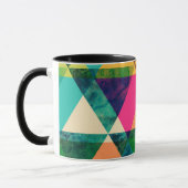 Abstrakt Geometrisches Wasserfarbdreieck Tasse (Links)