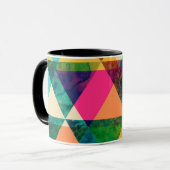 Abstrakt Geometrisches Wasserfarbdreieck Tasse (Vorderseite Links)