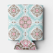 Abstrakt gepolstert: Vintages nahtloses Muster Dosenkühler (Rückseite)