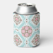 Abstrakt gepolstert: Vintages nahtloses Muster Dosenkühler (Kanne Rückseite)