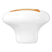 Abstrakt gepresste Rechtecke Mitte des Jahrhundert Keramikknauf (Seitenansicht)