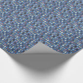 Abstrakt gepunktetes blaues Mustertrennpapier Geschenkpapier (Ecke)