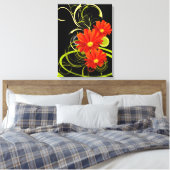 Abstrakt Gerbera Leinwanddruck (Insitu (Schlafzimmer))
