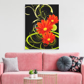 Abstrakt Gerbera Leinwanddruck (Insitu (Wohnzimmer))