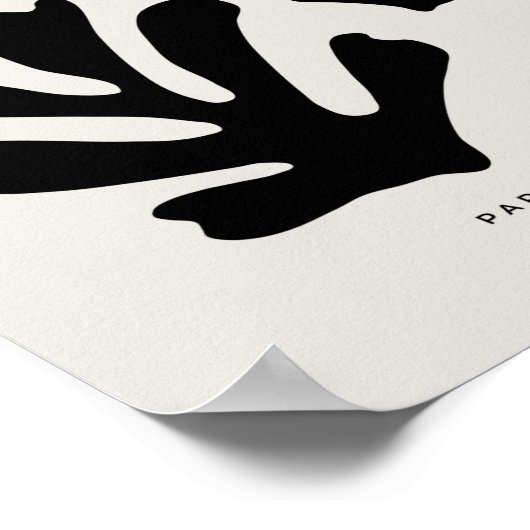 Abstrakt geschnittene Outs Form Blätter Senf Gelbl Poster (Ecke)