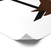 Abstrakt gesichtslose Schwarze Mauer Kunst Poster (Ecke)