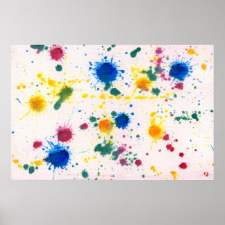 Abstrakt - Gesso & Food color - Mein neuer Teppich Poster