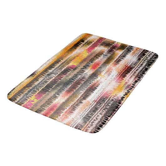 Abstrakt gestreift aus aufgeschnittenem Papier Badematte (Schrägansicht)