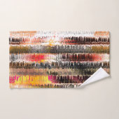 Abstrakt gestreift aus aufgeschnittenem Papier Badhandtuch Set (Handtuch)