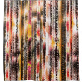 Abstrakt gestreift aus aufgeschnittenem Papier Duschvorhang (Vorderseite)