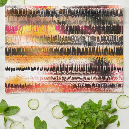 Abstrakt gestreift aus aufgeschnittenem Papier Geschirrtuch (Gefaltet)