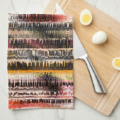 Abstrakt gestreift aus aufgeschnittenem Papier Geschirrtuch (Viertel Falte)