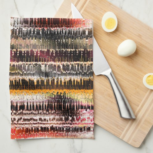 Abstrakt gestreift aus aufgeschnittenem Papier Geschirrtuch (Viertel Falte)