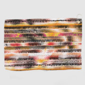 Abstrakt gestreift aus aufgeschnittenem Papier Golfhandtuch (Horizontal)